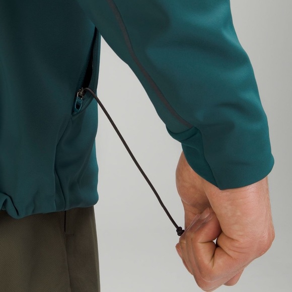 Men’s Lululemon Cross Chill Jacket Waterproof Fleece Coat Green Jasper Large Nwt - Picture 5 of 13